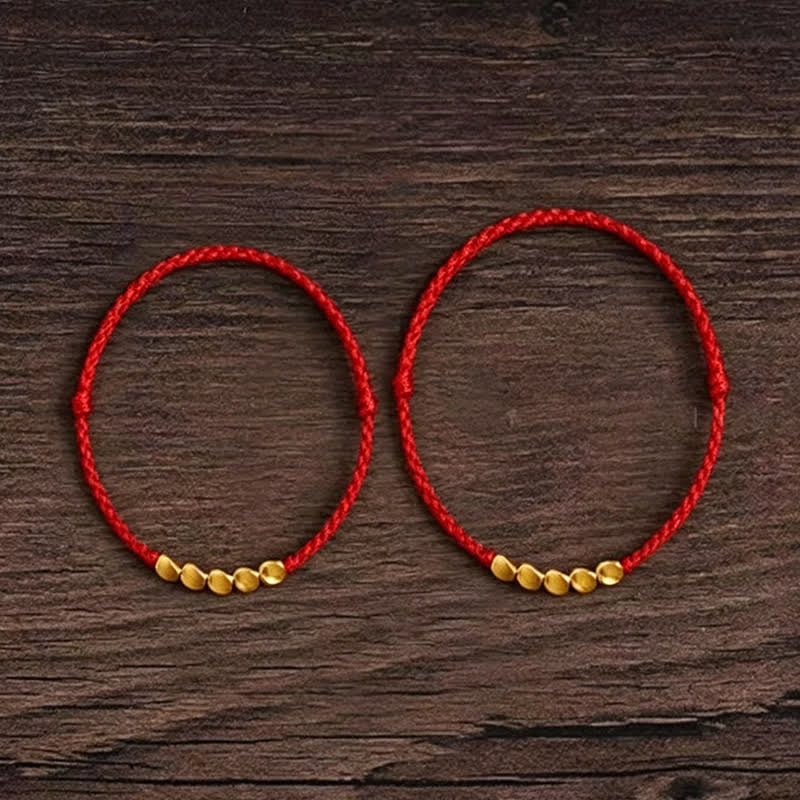 Buddha Stones Pulsera ajustable trenzada con cuentas retorcidas tejida a mano en hilo rojo - image 3