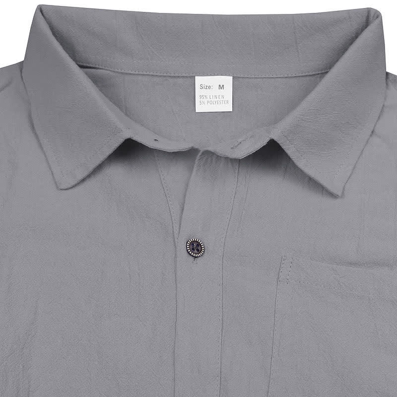 Buddha Stones Camisas sin mangas lisas de manga larga para hombre, estilo casual de verano y minimalistas. - Gris - US/UK/AU44，EU54 (3XL) - image 25