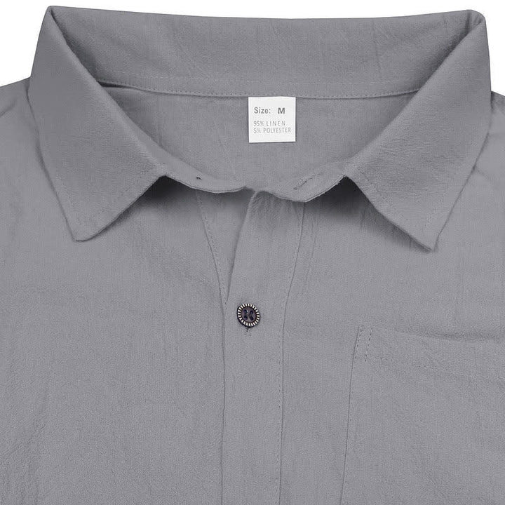 Buddha Stones Camisas sin mangas lisas de manga larga para hombre, estilo casual de verano y minimalistas. - Gris - US/UK/AU44，EU54 (3XL) - image 25