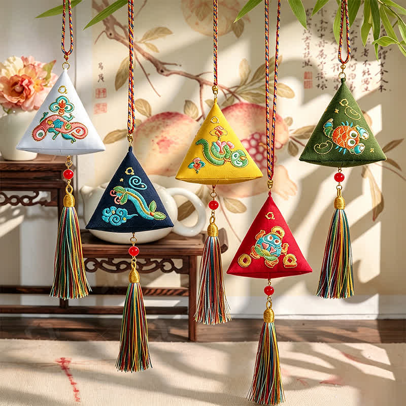Buddha Stones Bordado Zongzi Triángulo Escorpión Lindo Animal Decoración - image 24