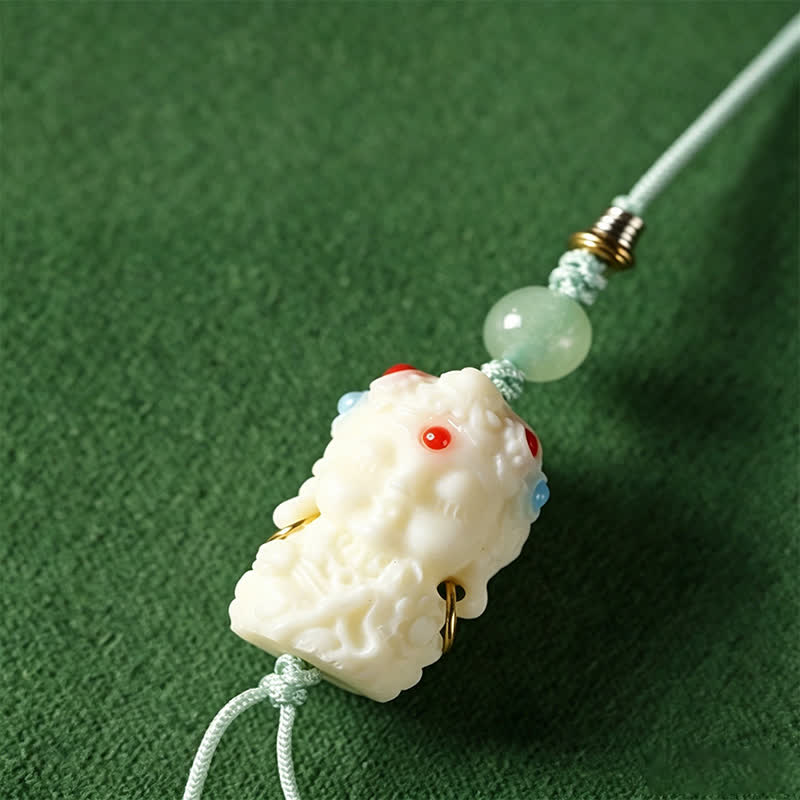 Buddha Stones Mala étnica tejida a mano de 108 cuentas con semillas de Bodhi blancas, Bodhisattva Tara Hope - image 12