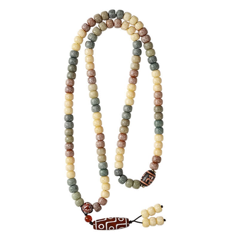 Buddha Stones Mala vintage de 108 cuentas tejidas a mano con semillas de Bodhi - image 15