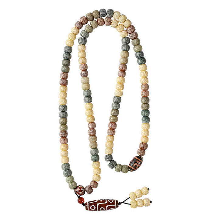 Buddha Stones Mala vintage de 108 cuentas tejidas a mano con semillas de Bodhi - image 15