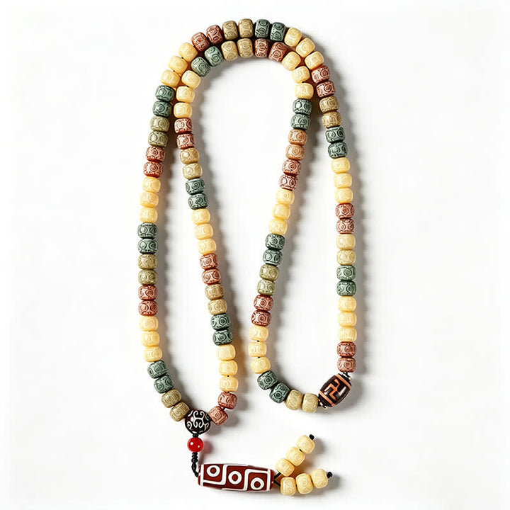 Buddha Stones Mala vintage de 108 cuentas tejidas a mano con semillas de Bodhi - image 8