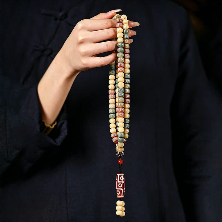 Buddha Stones Mala vintage de 108 cuentas tejidas a mano con semillas de Bodhi - image 10