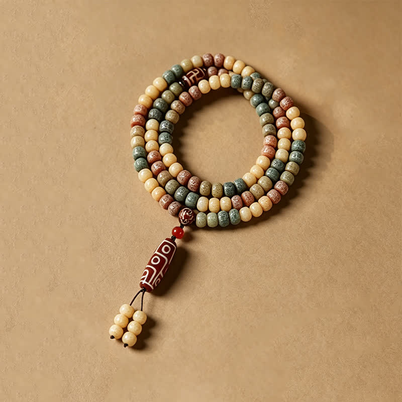 Buddha Stones Mala vintage de 108 cuentas tejidas a mano con semillas de Bodhi - image 2