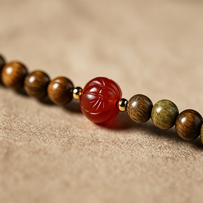 Buddha Stones Colgante de gato tejido a mano de sándalo verde Serenity Mala de estilo retro étnico - image 15