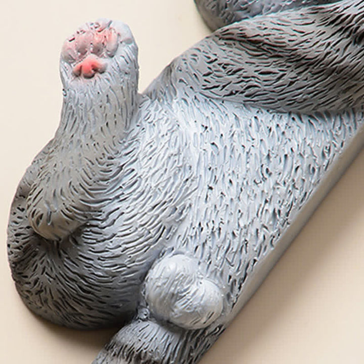 Buddha Stones Tapa de interruptor de resina pintada con forma de gato, decoración de animales adorables - image 13