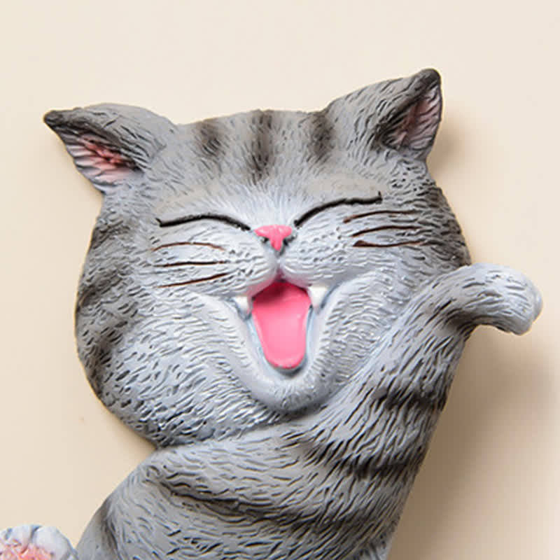Buddha Stones Tapa de interruptor de resina pintada con forma de gato, decoración de animales adorables - image 12