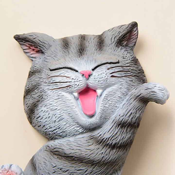 Buddha Stones Tapa de interruptor de resina pintada con forma de gato, decoración de animales adorables - image 12