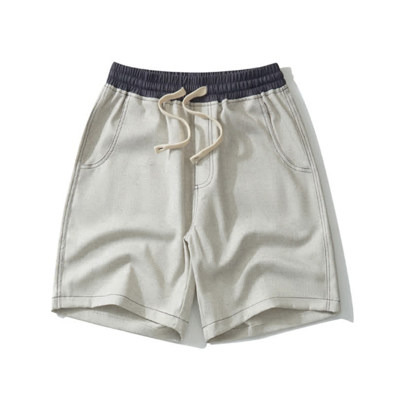 Pantalones cortos deportivos casuales de verano para hombre Buddha Stones con cordón ajustable y bolsillo. - Beige - US/UK/AU42, EU52 (3XL) - image 8