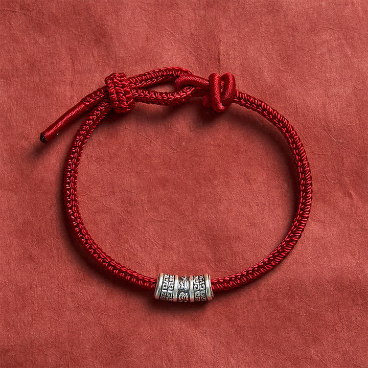 Buddha Stones Pulsera de protección Om Mani Padme Hum hecha a mano con hilo rojo trenzado - image 9