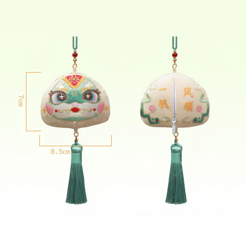 Buddha Stones Dragón Tigre Bordado del Zodiaco Chino Borla Suerte Decoración Animal Linda - Serpiente - image 22