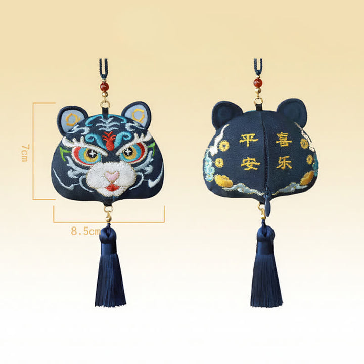 Buddha Stones Dragón Tigre Bordado del Zodiaco Chino Borla Suerte Decoración Animal Linda - Tigre - image 9