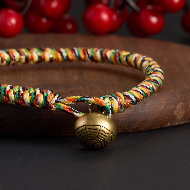 Buddha Stones Pulsera trenzada de equilibrio con hilo colorido tejido a mano - image 1