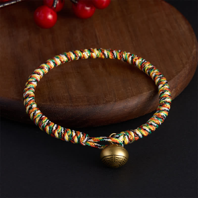 Buddha Stones Pulsera trenzada de equilibrio con hilo colorido tejido a mano - image 3