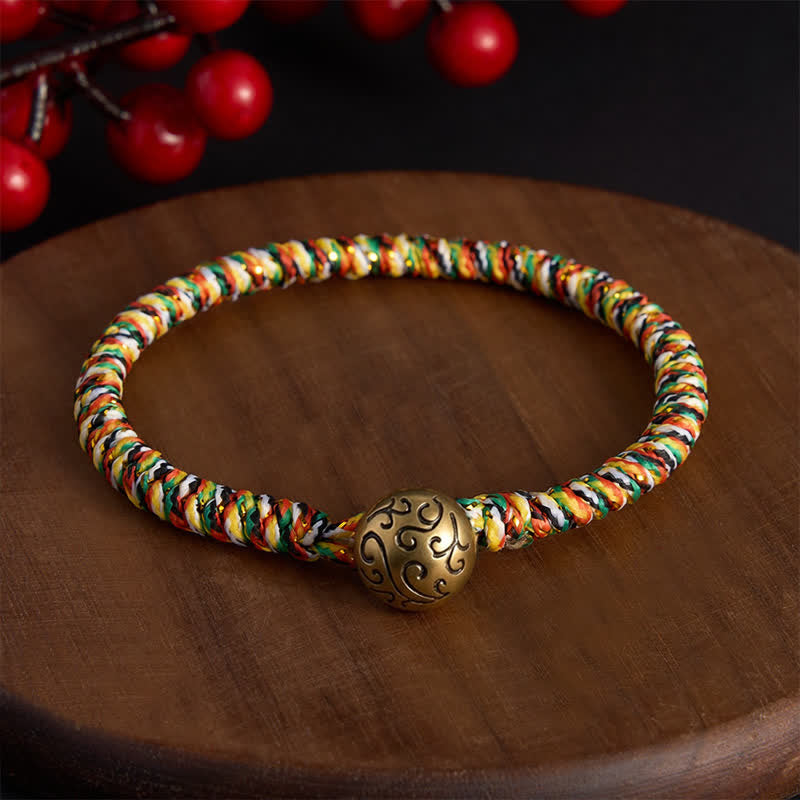 Buddha Stones Pulsera trenzada de equilibrio con hilo colorido tejido a mano - Nubes propicias - 7,5 pulgadas (19 cm) - image 15