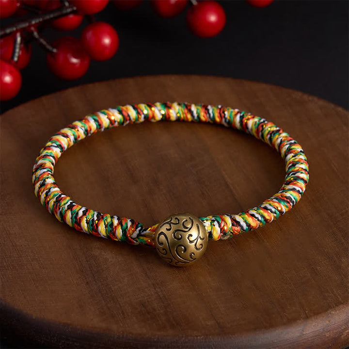 Buddha Stones Pulsera trenzada de equilibrio con hilo colorido tejido a mano - Nubes propicias - 7,5 pulgadas (19 cm) - image 15