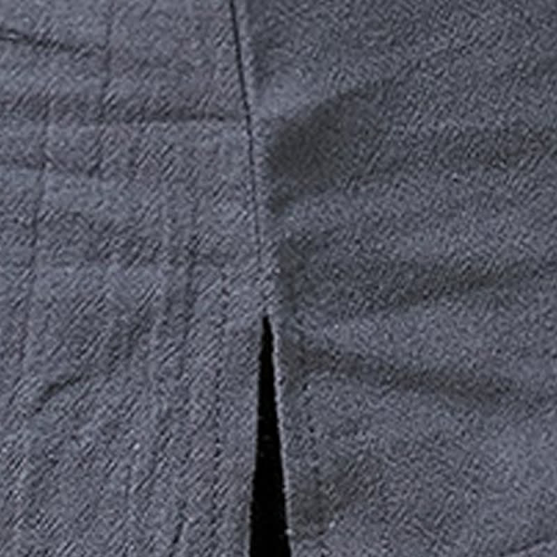 Buddha Stones Camisas de manga corta para hombre estilo Tang de verano con bordado de botones de rana y calabaza. - image 22