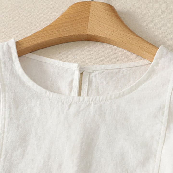 Buddha Stones Camiseta sin mangas elegante y casual de verano para mujer. - image 14