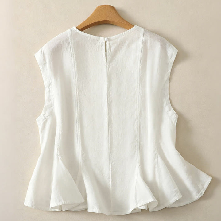 Buddha Stones Camiseta sin mangas elegante y casual de verano para mujer. - image 13