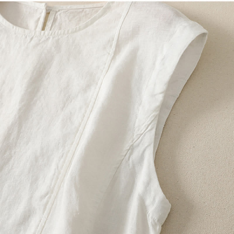 Buddha Stones Camiseta sin mangas elegante y casual de verano para mujer. - image 17