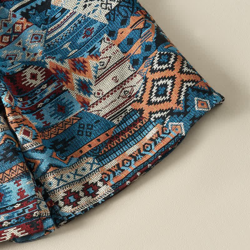 Pantalones cortos de hombre con estampado geométrico, estilo bohemio, con cordón ajustable y bolsillos, estampado Buddha Stones, ideales para el verano. - image 7