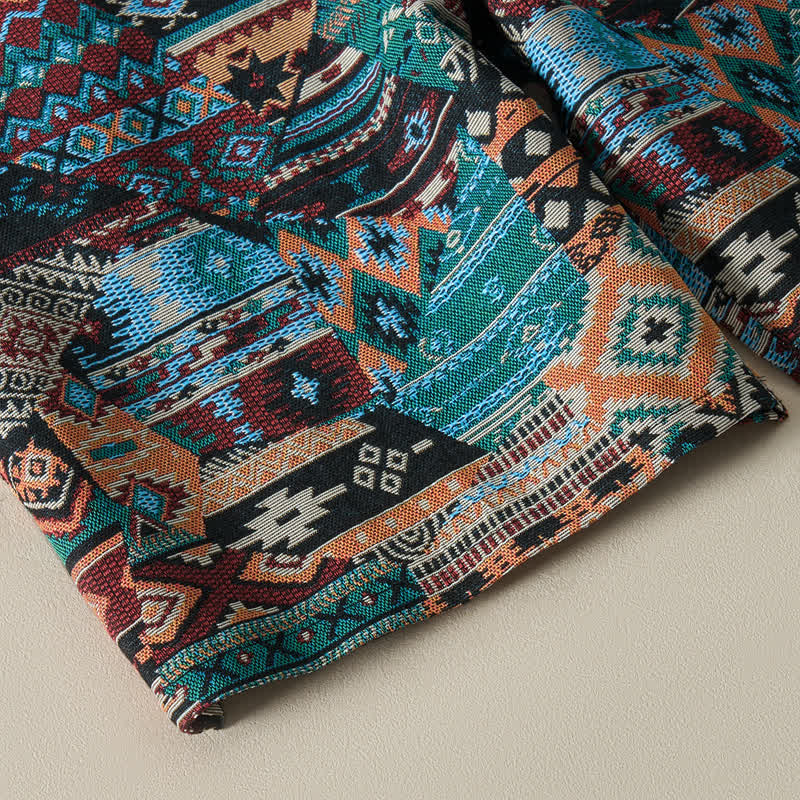 Pantalones cortos de hombre con estampado geométrico, estilo bohemio, con cordón ajustable y bolsillos, estampado Buddha Stones, ideales para el verano. - image 12