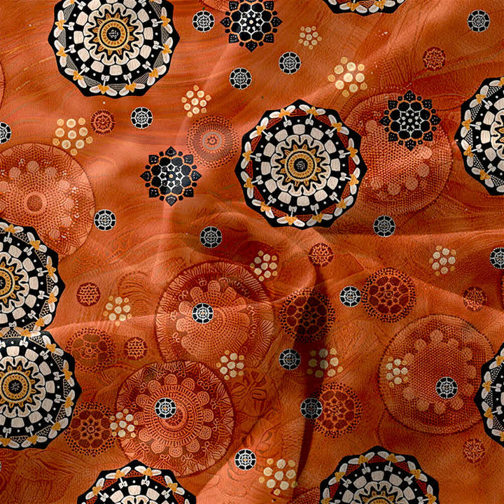 Buddha Stones Vestido midi de verano informal estilo bohemio con estampado de medallón de mandala para mujer, sin mangas y con bolsillos. - image 3