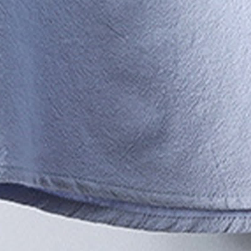 Buddha Stones Camisa de manga corta para hombre de algodón liso con cuello mandarín y botones, estilo Summer Tang. - image 12