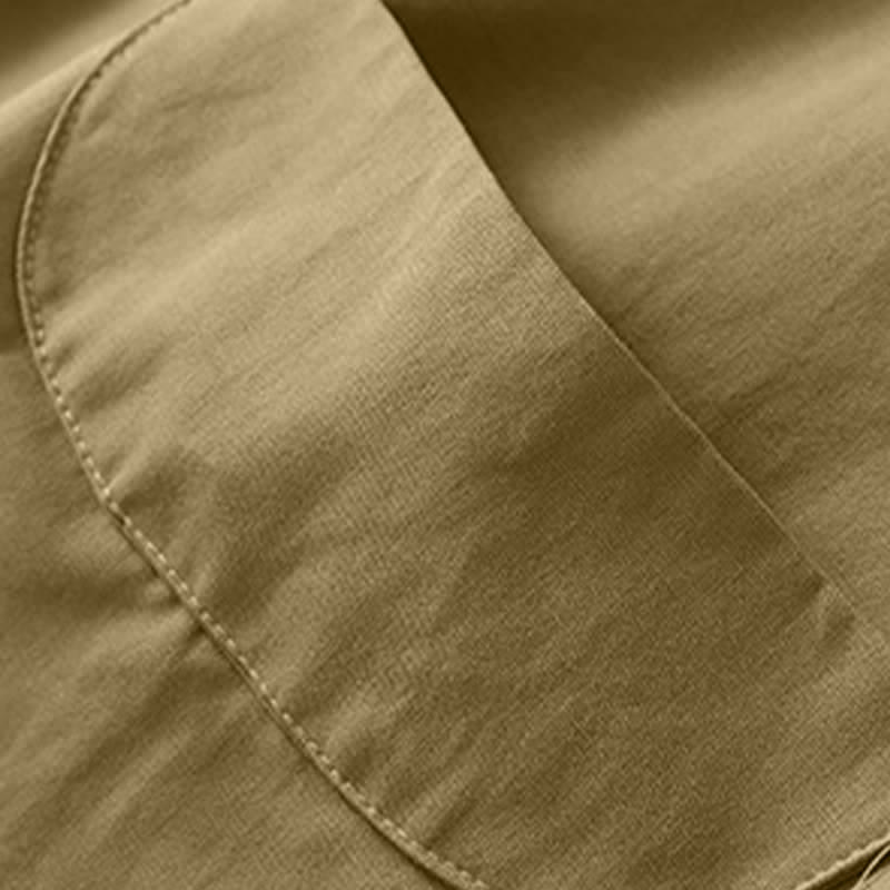 Buddha Stones Camiseta sin mangas minimalista de verano con botones y bolsillo. - image 11
