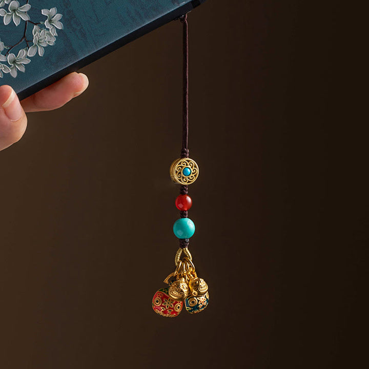 Buddha Stones, oro, bestia tragadora, familia, suerte, llavero de coche, decoración colgante para teléfono