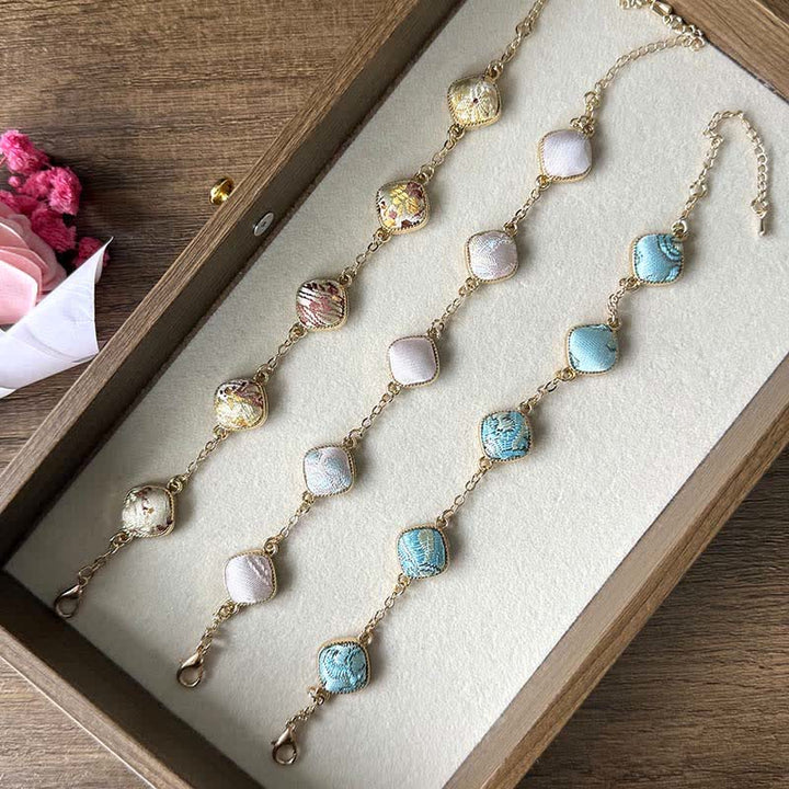 Buddha Stones Pulsera Copper Song Brocade Square Vintage Elegance - image 12