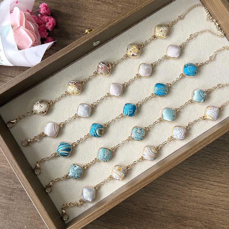 Buddha Stones Pulsera Copper Song Brocade Square Vintage Elegance - image 13