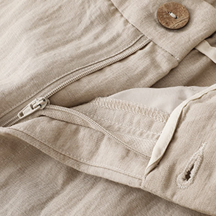 Buddha Stones Pantalones tobilleros casuales de verano con botones y cremallera, estilo harem para mujer, con bolsillo. - image 12