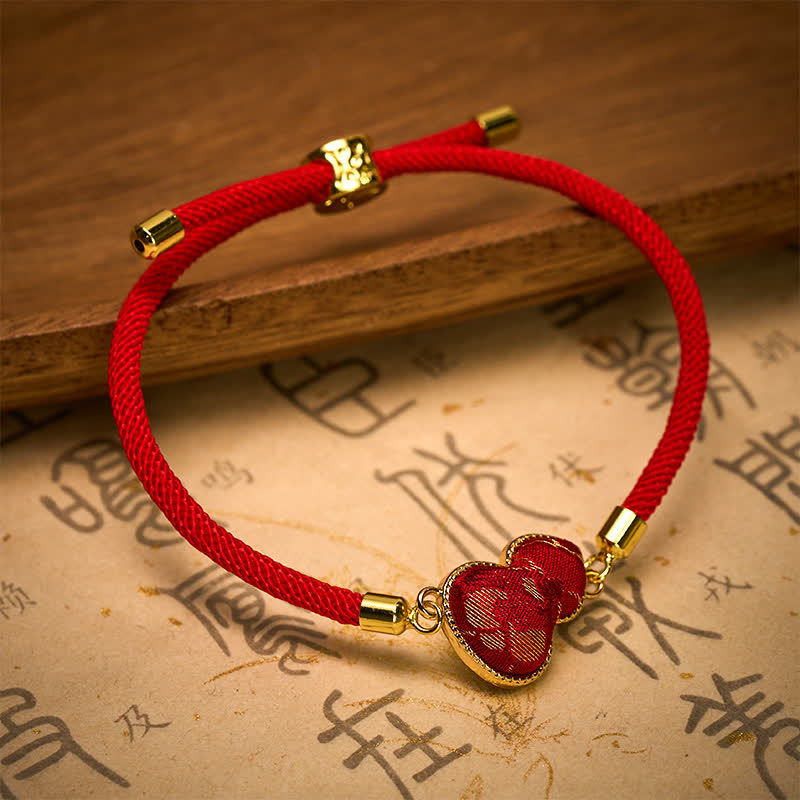 Buddha Stones Pulsera protectora de calabaza brocada con la canción del hilo rojo - image 2