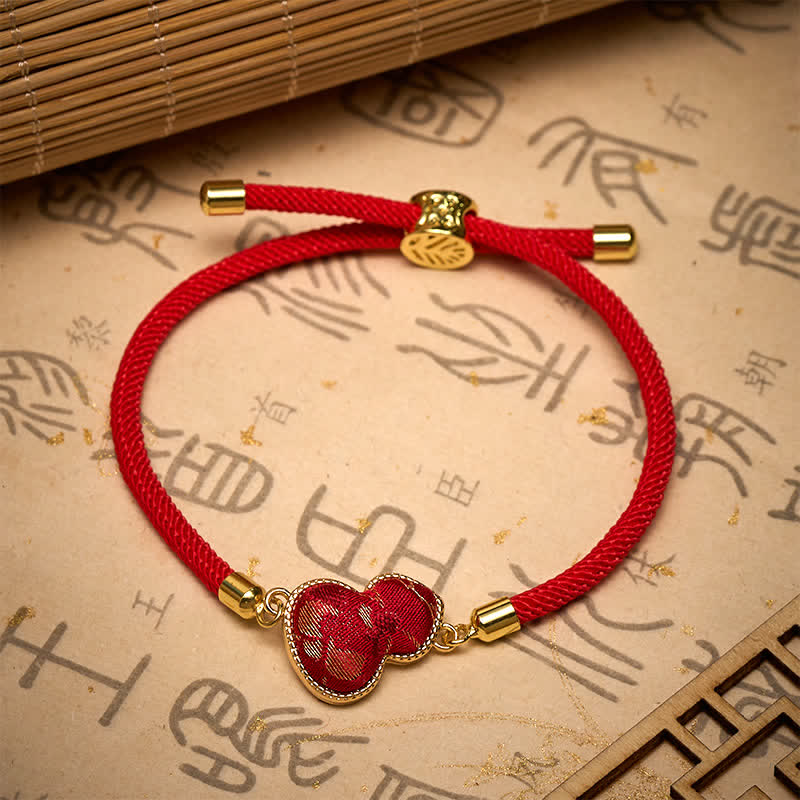 Buddha Stones Pulsera protectora de calabaza brocada con la canción del hilo rojo - image 4