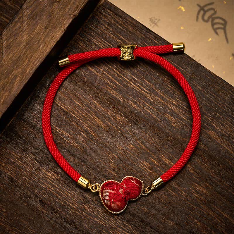 Buddha Stones Pulsera protectora de calabaza brocada con la canción del hilo rojo - image 3