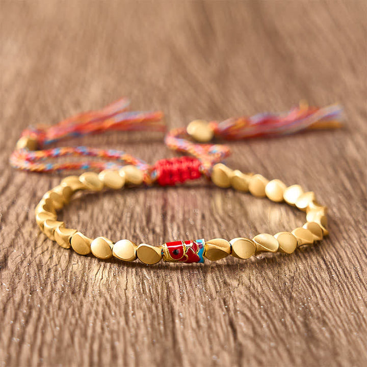 Buddha Stones Pulsera étnica vintage con diseño de pez koi de cobre y éxito - Peces Koi (Éxito ♥ Determinación) - image 0
