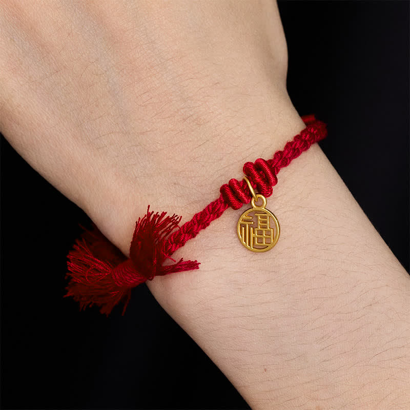 Buddha Stones Pulsera de hilo rojo con loto de cobre para un nuevo comienzo - image 14
