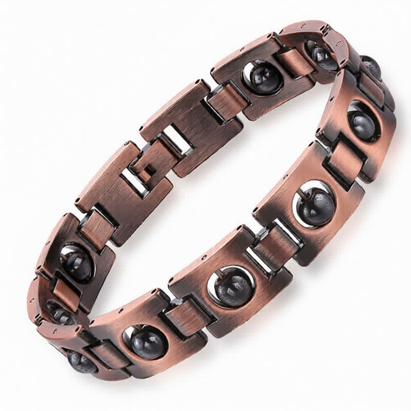 Buddha Stones Pulsera vintage magnética con conexión a tierra chapada en cobre - Cobre (Equilibrio♥Riqueza) - image 0