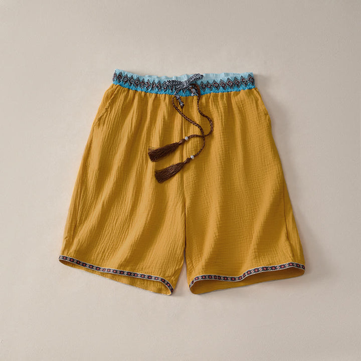 Bermudas geométricas de verano estilo bohemio con cordón ajustable y estampado de Buddha Stones para hombre, con bolsillos. - vara de oro - US/UK/AU44, EU54 (3XL) - image 14