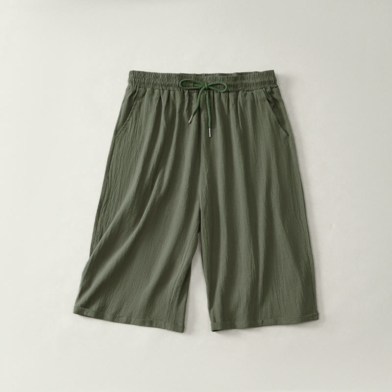 Pantalones cortos tipo bermudas informales de verano con cordón ajustable y estampado de Buddha Stones, para mujer, de pierna recta y con bolsillos. - Verde oliva oscuro - US14, UK/AU18, EU46 (3XL) - image 7