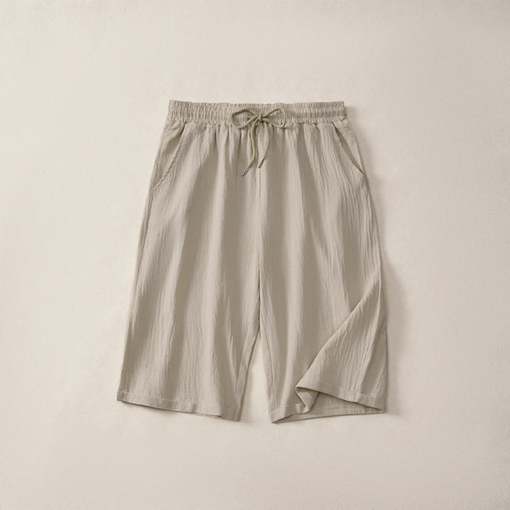 Pantalones cortos tipo bermudas informales de verano con cordón ajustable y estampado de Buddha Stones, para mujer, de pierna recta y con bolsillos. - Beige - US14, UK/AU18, EU46 (3XL) - image 0