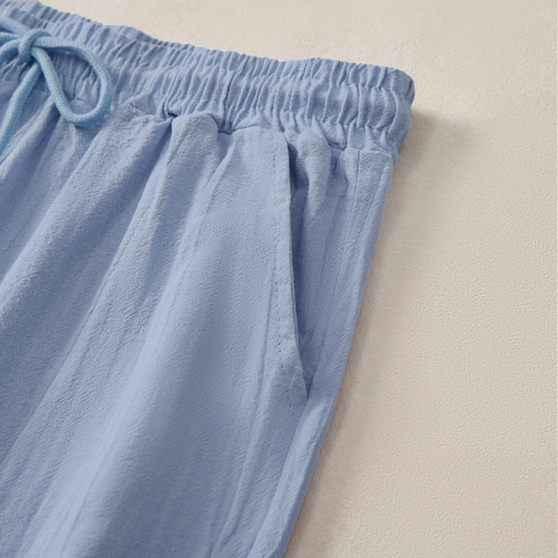 Pantalones cortos tipo bermudas informales de verano con cordón ajustable y estampado de Buddha Stones, para mujer, de pierna recta y con bolsillos. - image 19