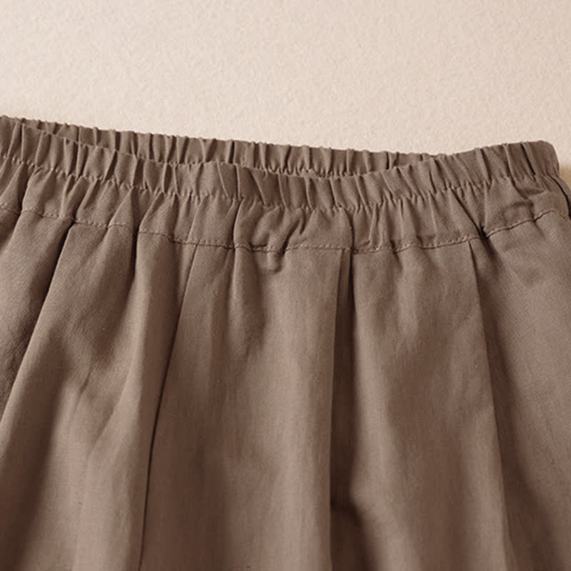 Buddha Stones Bermudas minimalistas informales de verano para mujer con bolsillos. - image 13