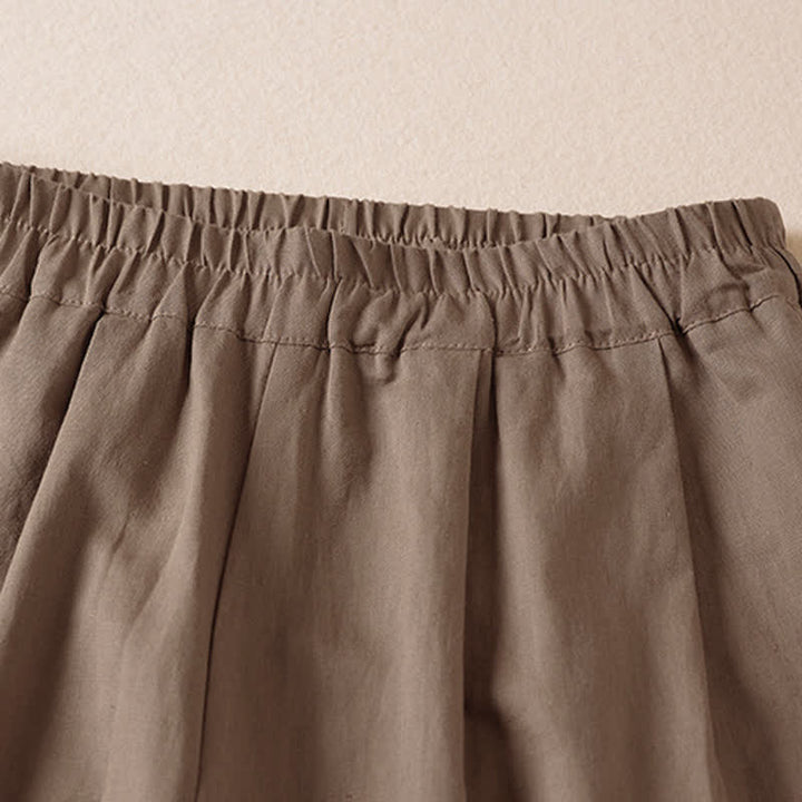 Buddha Stones Bermudas minimalistas informales de verano para mujer con bolsillos. - image 13