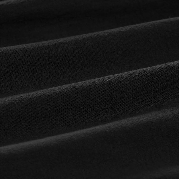 Buddha Stones Pantalones de mujer de algodón y lino con cintura elástica y bolsillos, con ribete de contraste minimalista. - image 10