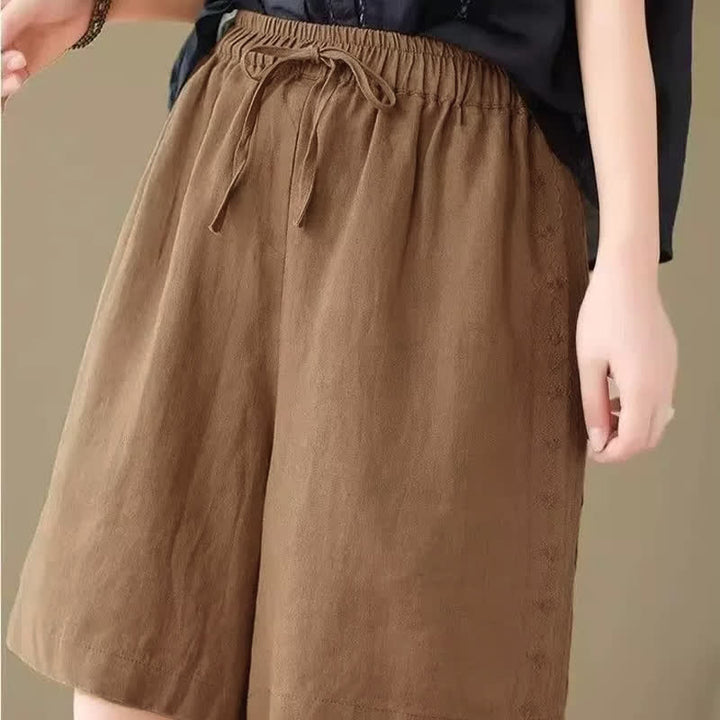 Buddha Stones Pantalones cortos casuales de verano para mujer con cordón ajustable y bolsillo. - image 11