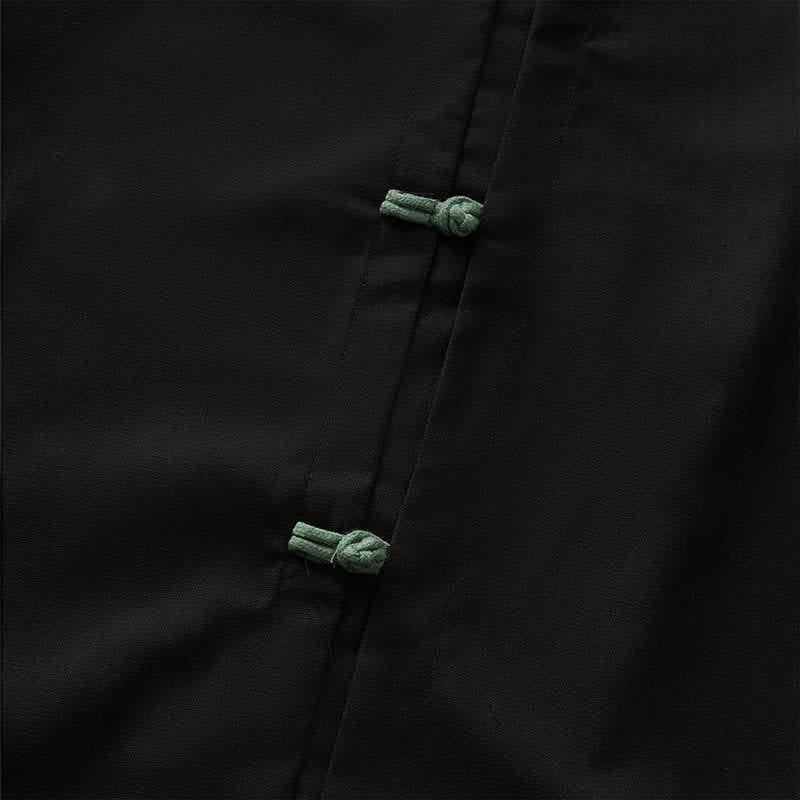 Buddha Stones Camisas de manga larga para hombre de estilo Tang, informales, con botones de rana, para primavera/verano. - image 9
